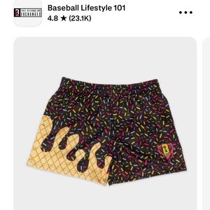 Baseball Lifestyle 1010- NWOT Sprinkle Delight Kids Shorts - Black and Yellow